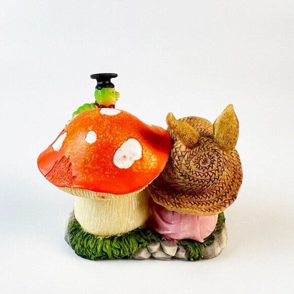 Cottagecore Fairy Garden Kids Room Decor Cute Little Bunny Reader Mushroom Home - Picture 4 of 4